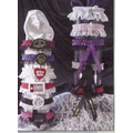 2 Tone Custom Single Bottom Laced Leg Garter w/ 1 Color Ribbon